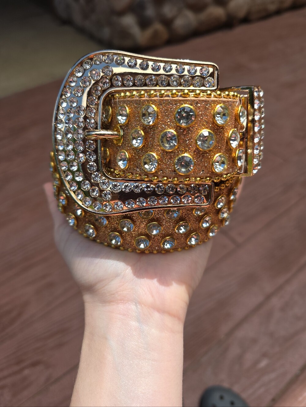 Western Rhinestone Glitter Belt Womens Rodeo Fair Pageant Bling Size Small New